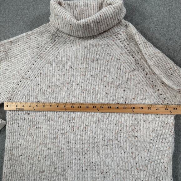 Blu Pepper Knit Tunic Sweater Dress Women's Large Turtleneck Chunky Cream - Picture 4 of 7